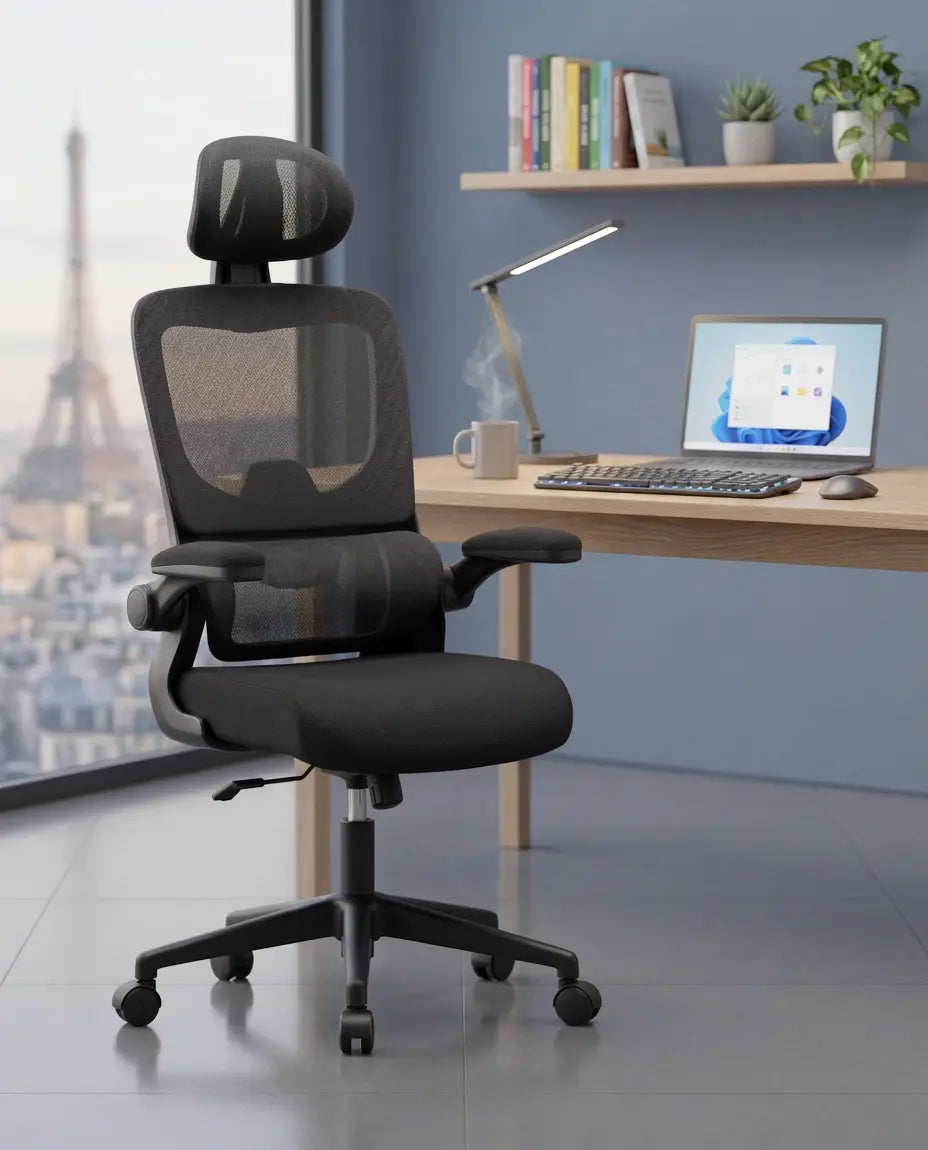 Maille haute densité et structure robuste pour cette chaise de bureau ergonomique pas chère et durable.