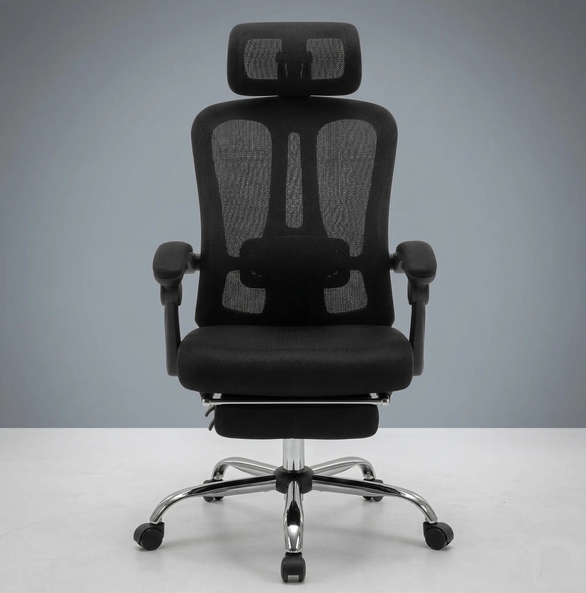 Design moderne de la chaise ErgoStudio Signature montrant le soutien lombaire et l'assise rembourrée.