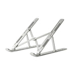 Support ordinateur portable ErgoStudio en aluminium gris sidéral avec réglage ergonomique sur 6 niveaux.