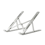 Support ordinateur portable ErgoStudio en aluminium gris sidéral avec réglage ergonomique sur 6 niveaux.