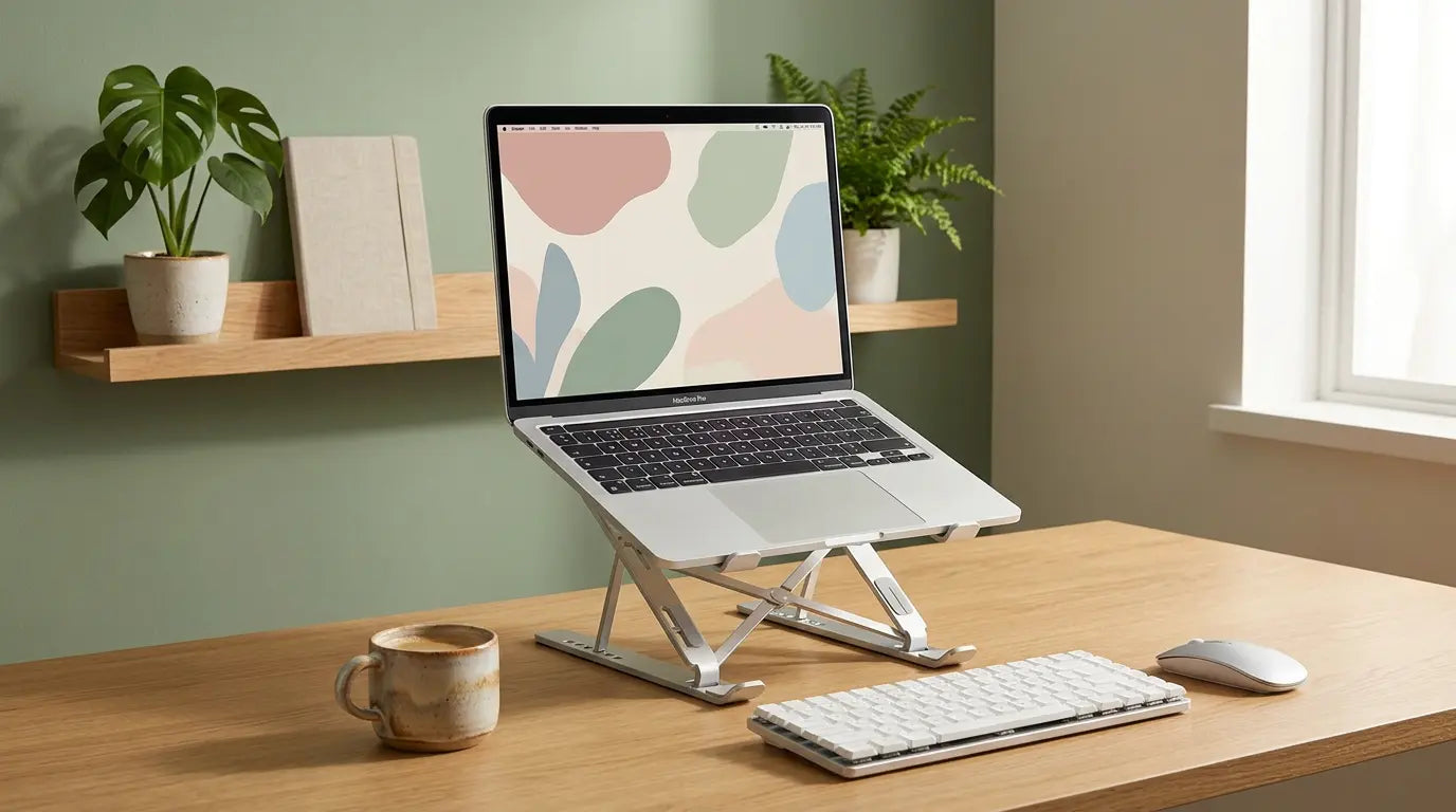 Structure ajourée en aluminium pour ventilation du PC et patins antidérapants en silicone pour une stabilité maximale.